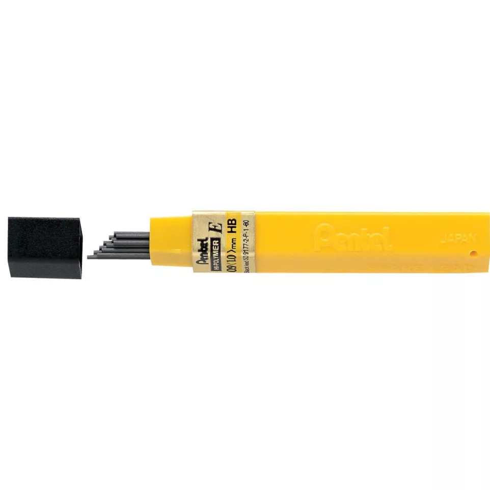 Pentel mines, 0,9 mm, HB, étui de 12...