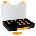 Perel Tool Box with 18 Compartments Black/Yellow