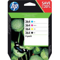 HP 364 4-pack Black Cyan Magenta Yellow Original Ink Cartridges N9J73AE 250 pages