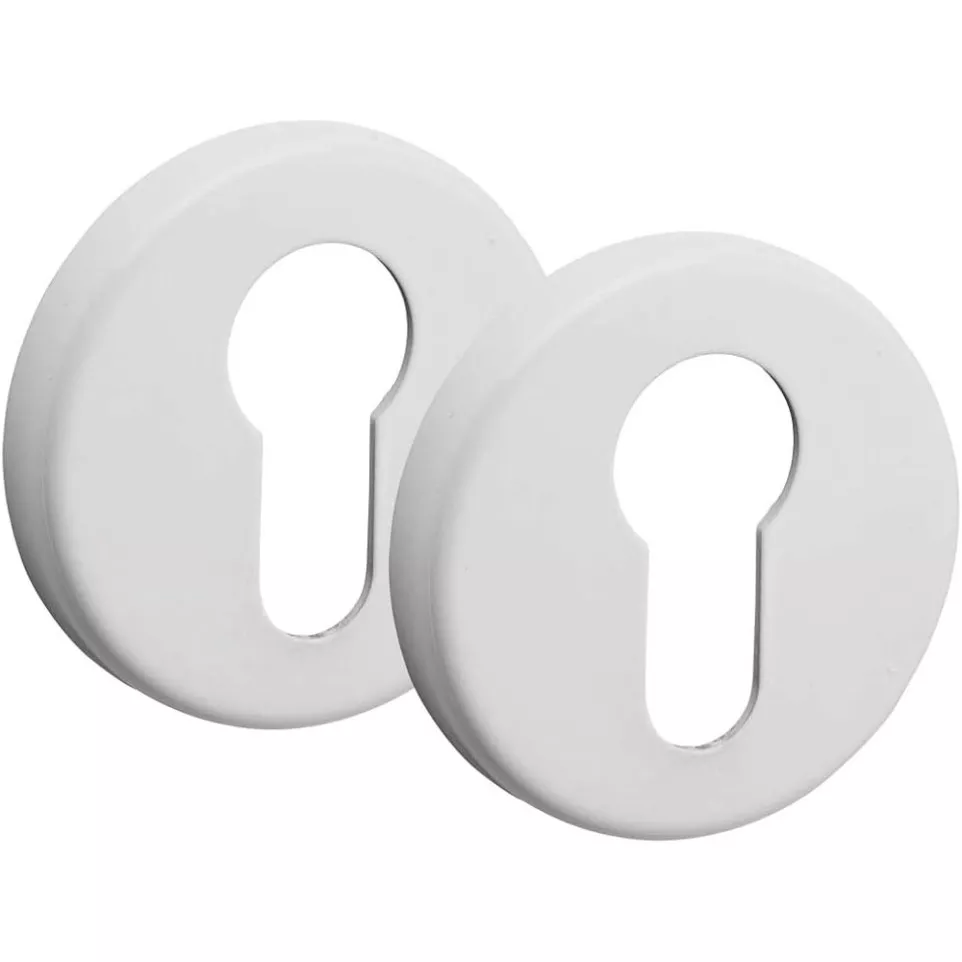 PZ rond cilinderrozet aluminium Wit...