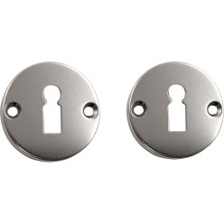 Ronde sleutelrozet BB aluminium Wit 9010 nr. 63 / 2pce