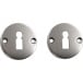 Entrée ronde clé BB aluminium Blanc 9010 n°63 / 2pce