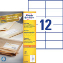 Avery Dennison Universal Recycled White Labels 105 x 48 mm, 1200 pieces, 12 per sheet