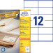Avery Dennison Universal Recycled White Labels 105 x 48 mm, 1200 pieces, 12 per sheet