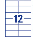 Avery Witte gerecycleerde universele etiketten ft 105 x 48 mm (b x h), 1.200 stuks, 12 per blad
