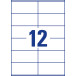 Avery Dennison Universal Recycled White Labels 105 x 48 mm, 1200 pieces, 12 per sheet