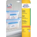 Avery diepvriesetiketten Ft 38,1 x 21,2 mm (b x h), wit, doos van 1625 etiketten
