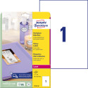 Avery Ultra Glossy Labels 210 x 297 mm box of 40 sheets 40 labels
