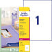 Avery Ultra Glossy Labels 210 x 297 mm box of 40 sheets 40 labels