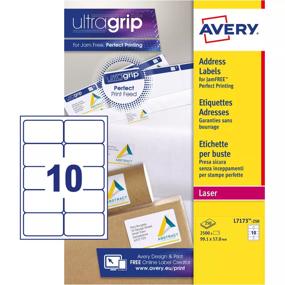 Avery étiquettes blanches laser ft...