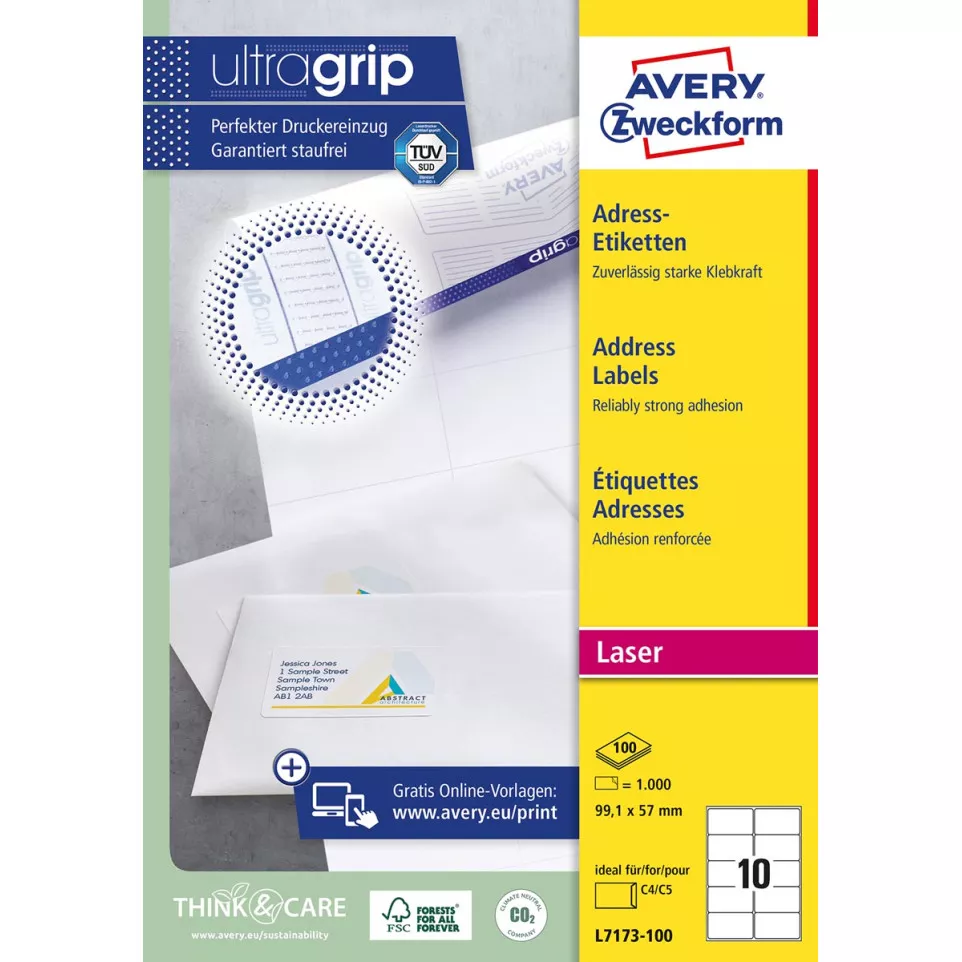 Avery L7173 Shipping Labels, Laser,...