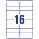 Avery L7162, Etiquettes adresses, Laser, Ultragrip, blanches, 40 pages, 16 per page, 99,1 x 33,9 mm
