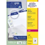 Avery L7160 Laser Address Labels UltraGrip White 63.5 x 38.1 mm 21 per Sheet 100 Sheets