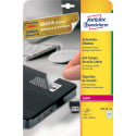 Avery Security Labels 63.5 x 29.6 mm 540 count 27 per sheet box of 20 sheets water-resistant