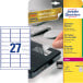Avery Security Labels 63.5 x 29.6 mm 540 count 27 per sheet box of 20 sheets water-resistant