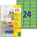 Avery Removable Mini Labels 63.5 x 33.9 mm 480 Pieces 24 per Sheet Green