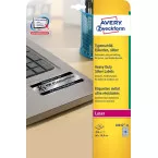 Avery étiquettes ultra résistantes argentées ft 96 x 50,8 mm (l x h), 200 pièces, 10 par feuille