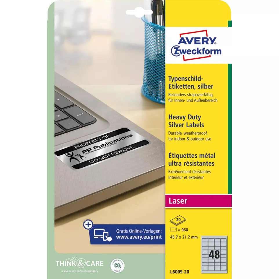 Avery Dennison ultra-resistant silver...