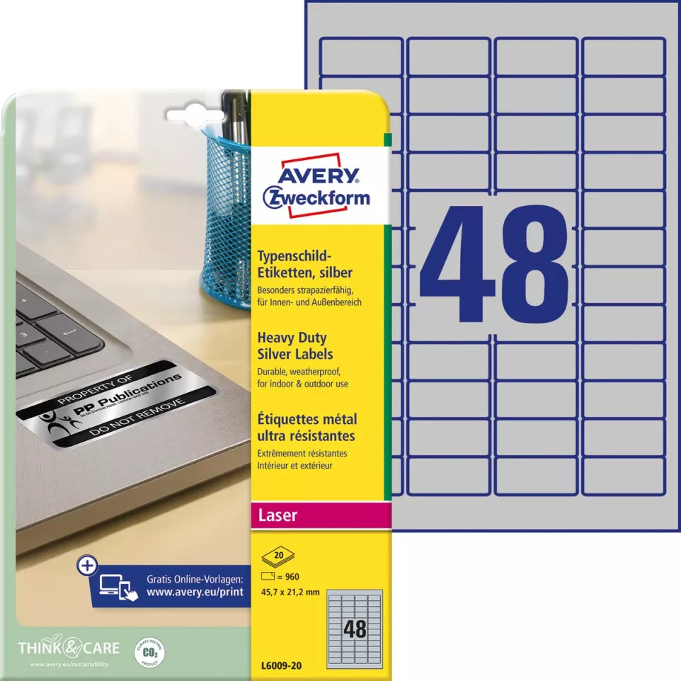 Avery Dennison ultra-resistant silver...