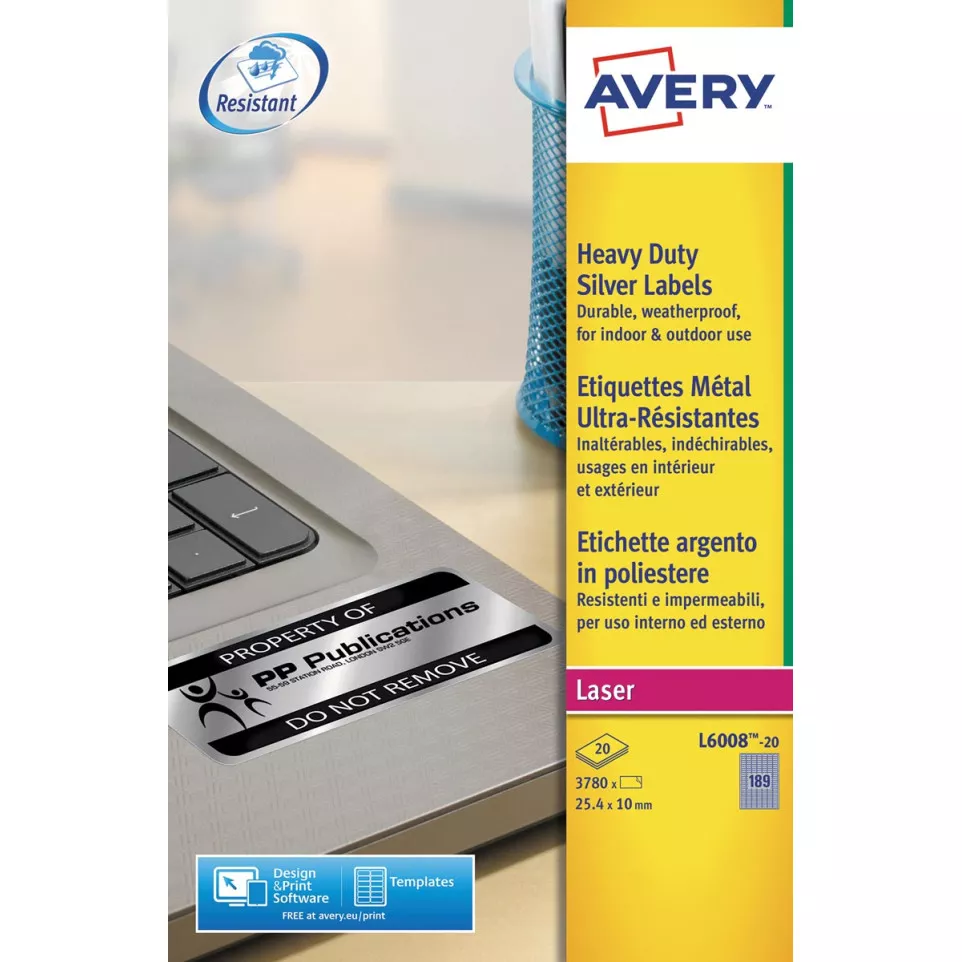 Avery Dennison Ultra Resistant Silver...