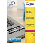 Avery étiquettes ultra résistantes argentées ft 24,5 x 10 mm (l x h), 3.780 pièces, 189 par feuille