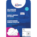 Avery Dennison Self-Adhesive Name Badges, 63.5 x 29.6 mm, Box of 540, White