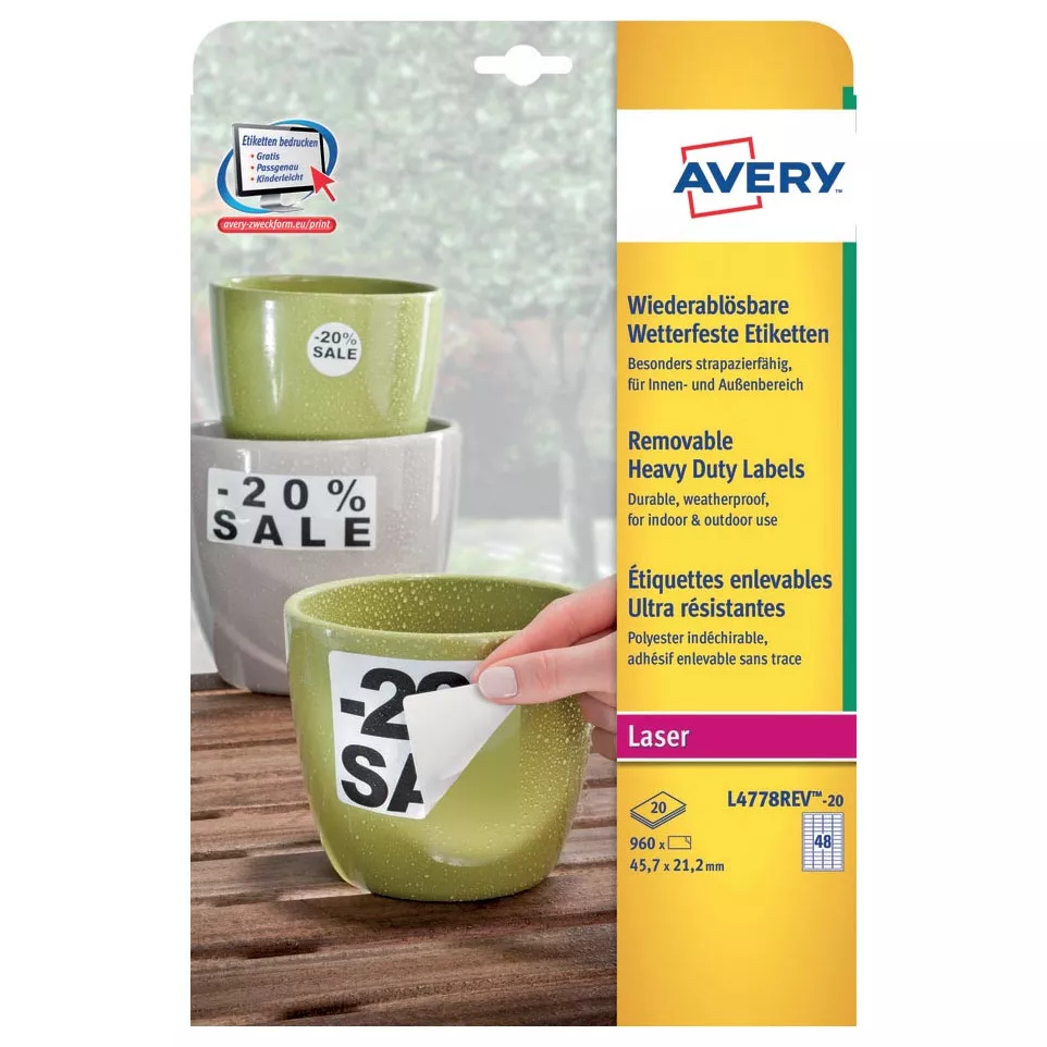 Avery afneembare weerbestendige...