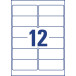 Avery afneembare weerbestendige etiketten Ft 99,1 x 42,3 mm (b x h), wit, doos van 240 etiketten