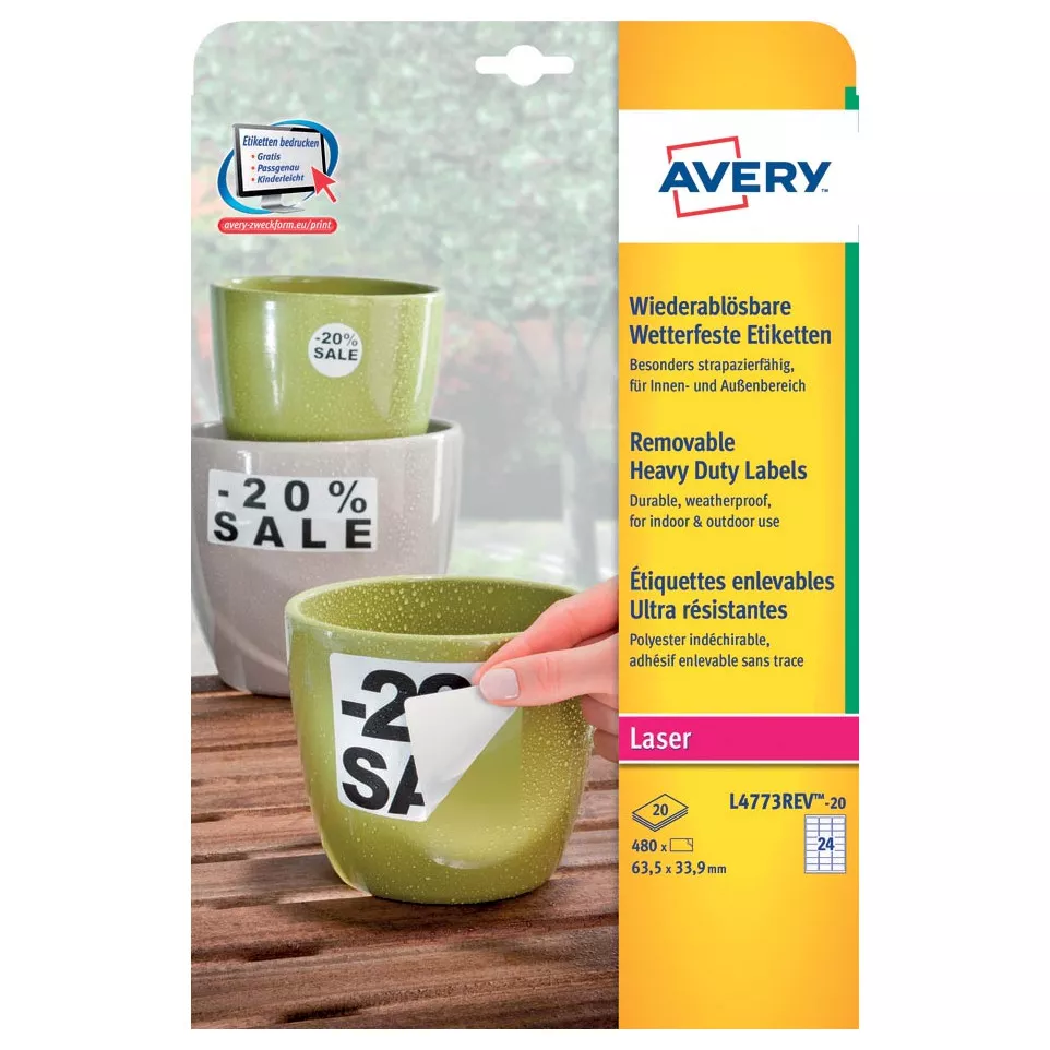 Avery Removable Water-Resistant...