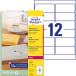 Avery transparante etiketten QuickPEEL ft 99,1 x 42,3 mm (b x h), 300 stuks, 12 per blad