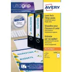 Avery Zweckform L4761-25 Lever Arch File Spine Labels 19.2 x 6.1 cm 100 Labels White