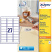 Avery Removable Labels 63.5 x 29.6 mm White Pack of 675 Labels