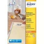 Stick & Lift White Repositionable Labels 45.7 x 21 mm 1200 Pieces 48 per Sheet