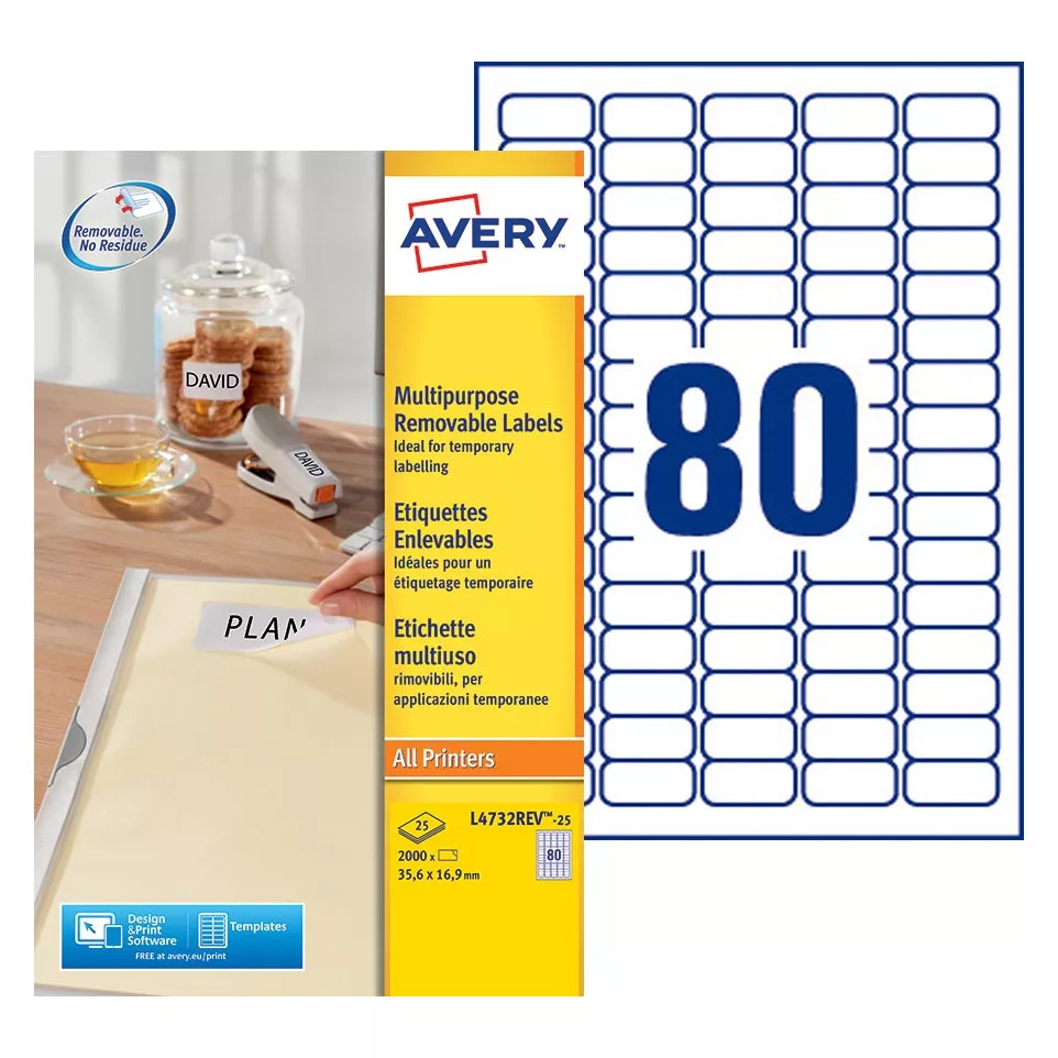 Avery L4732REV-25 étiquettes...