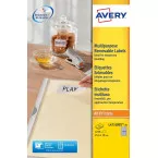 Avery Removable Multipurpose Labels L4731REV-25, White, 25.4 x 10 mm, 4,725 Labels Per Pack