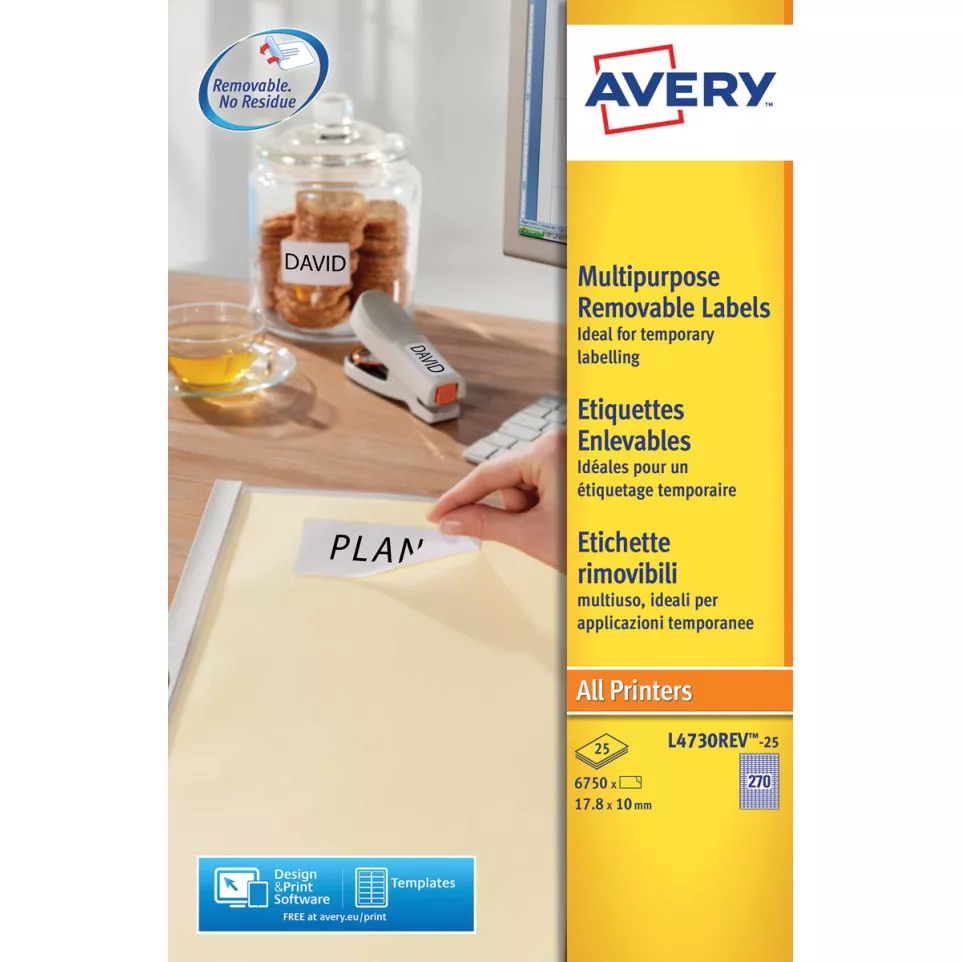 Avery L4730REV-25 étiquettes...