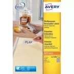 Avery L4730REV-25 afneembare etiketten ft 17,8 x 10 mm (b x h), 6.750 etiketten, wit