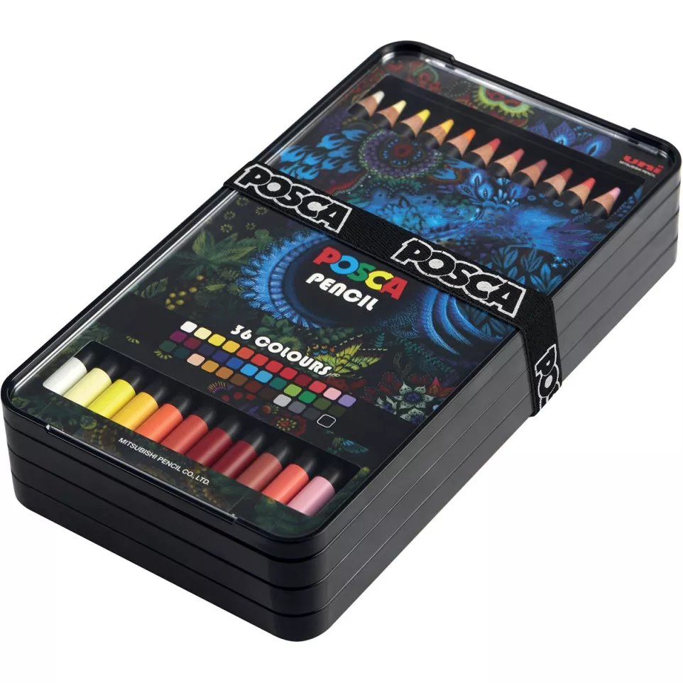 Posca Crayons de couleur, boîte de 36...