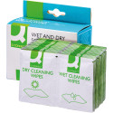 Q-CONNECT Wet & Dry Screen Cleaning Wipes Box of 20 (1 Wet and 1 Dry)