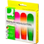 Q-CONNECT Premium Highlighters Assorted Colors Pack of 4