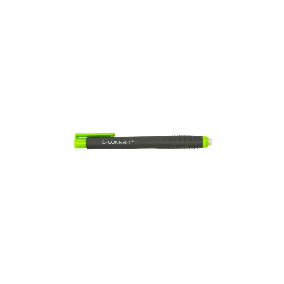 Q-CONNECT gum pen, zwart/groen