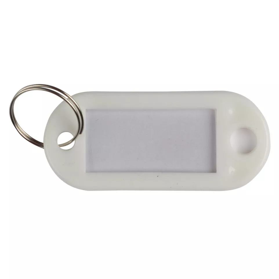 Q-CONNECT key rings, pack of 10, white