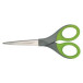Q-CONNECT ciseaux Premium, ft 17 cm, droite en gauche, bouts pointus, inox, gris/vert, blister de 1 pièce
