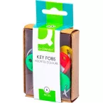 Q-CONNECT keyrings pack of 6 assorted colors