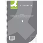 Q-CONNECT A4 School Refill Pad 5mm Square Ruled 80 Sheets Card Cover