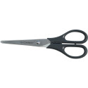 Q-Connect Ergonomic All Purpose Scissors 180mm Stainless Steel Black Handle