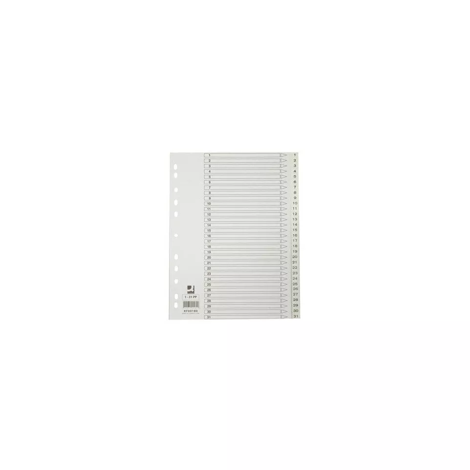 Q-CONNECT tabbladen, A4, PP,...
