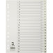 Q-CONNECT A4 PP Index Dividers, 11-Hole, Cover Sheet, Set 1-20, White