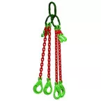 Four-Leg Chain Sling: G100 Locking Clevis Hook and Shortening Hook 2m Dia.6mm / PC