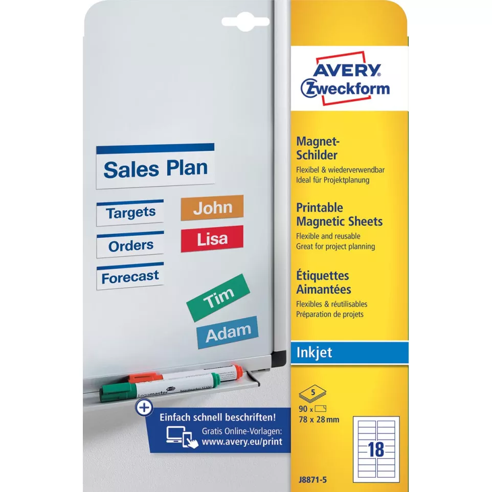 Avery Zweckform magneetetiketten, ft...